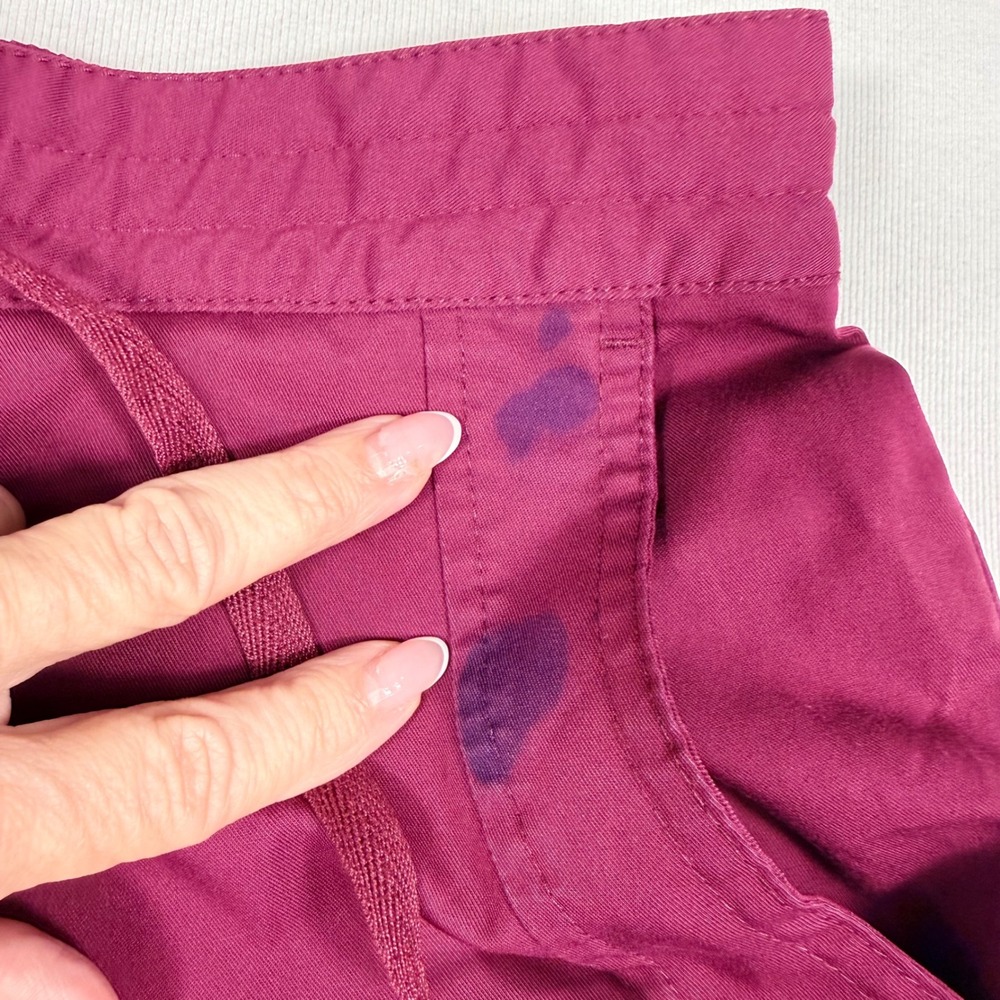 Healing Hands Purple Label Scrub Set XS Burgundy V-Neck Top Drawstring Pants - Picture 6 of 16